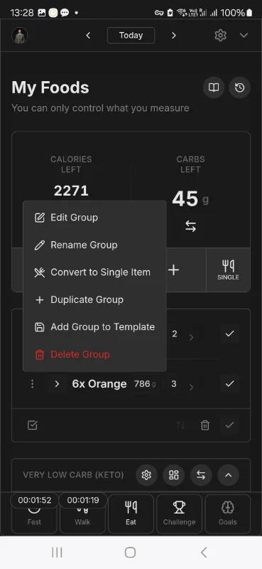 Απλή καταγραφή φαγητού